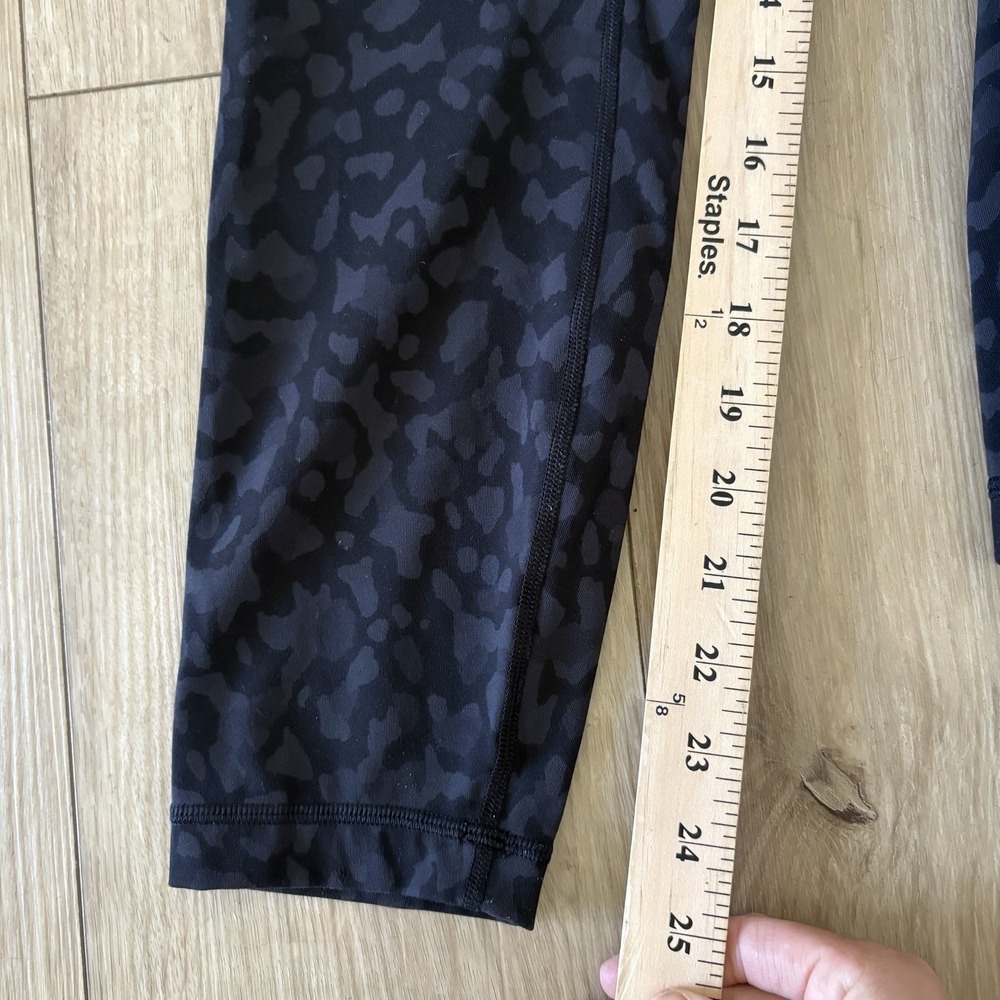 Lululemon Wunder Under High Rise Leggings Black Camo Luxtreme Size 8 - Picture 2 of 7
